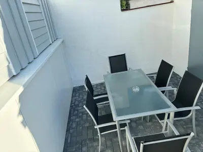 Ein Sitzbereich in der Unterkunft Ferienhaus Königsberg Haus 2