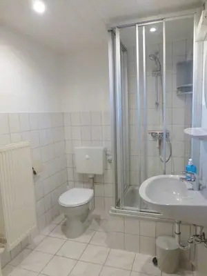 Ein Badezimmer in der Unterkunft Haus-Franck