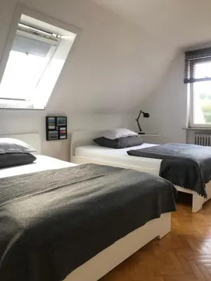 Ein Bett oder Betten in einem Zimmer der Unterkunft Appartement im Grünen