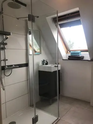Ein Badezimmer in der Unterkunft Appartement im Grünen