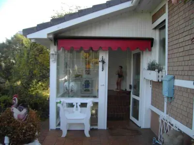 Ein Balkon oder eine Terrasse in der Unterkunft Graf Luckner Hüs