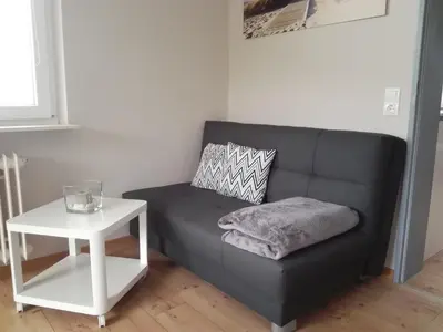 Ein Sitzbereich in der Unterkunft Jana's Fewo
