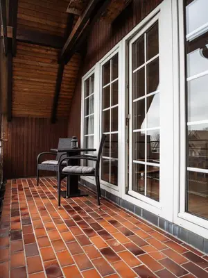 Ein Balkon oder eine Terrasse in der Unterkunft Steilufer Apartements