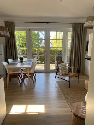 Ein Sitzbereich in der Unterkunft Steilufer Apartements