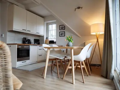 Küche/Küchenzeile in der Unterkunft Steilufer Apartements