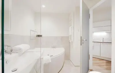 Ein Badezimmer in der Unterkunft Highend Travemünde - Whg 216