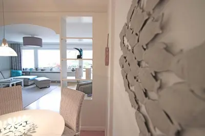 Ein Sitzbereich in der Unterkunft WellenRausch Living 