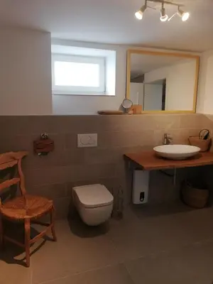 Ein Badezimmer in der Unterkunft Seepferdchen