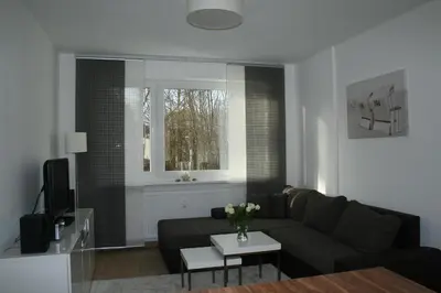 Ein Sitzbereich in der Unterkunft Ferienwohnung Seega