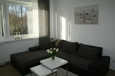 Ein Sitzbereich in der Unterkunft Ferienwohnung Seega