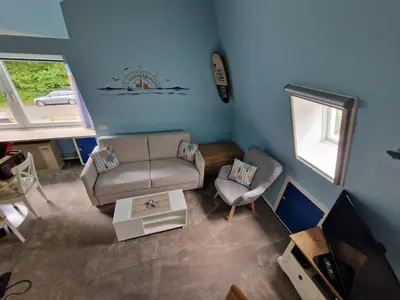 Ein Sitzbereich in der Unterkunft Appartment Holiday