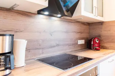 Küche/Küchenzeile in der Unterkunft Ferienwohnung Villa Susewind 2