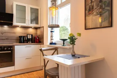 Küche/Küchenzeile in der Unterkunft Ferienwohnung Villa Susewind 2