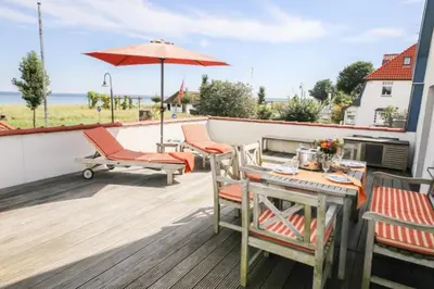 Ein Balkon oder eine Terrasse in der Unterkunft Ferienwohnung Barebica