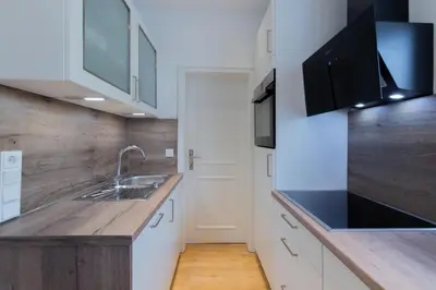Küche/Küchenzeile in der Unterkunft Ferienwohnung Villa Susewind 1