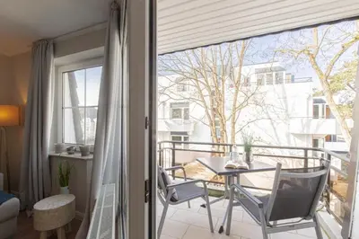 Ein Balkon oder eine Terrasse in der Unterkunft Ferienwohnung 30 Grad