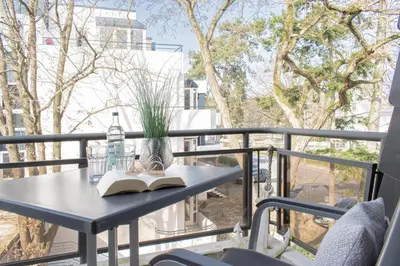 Ein Balkon oder eine Terrasse in der Unterkunft Ferienwohnung 30 Grad