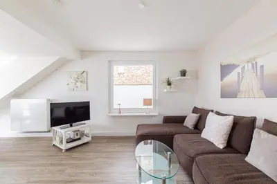 Ein Sitzbereich in der Unterkunft Ferienwohnung 2 Haus Meeresrauschen