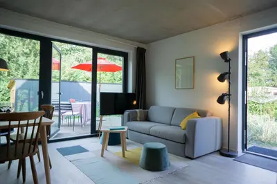 Ein Sitzbereich in der Unterkunft Ferienwohnung 