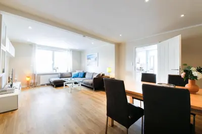 Ein Sitzbereich in der Unterkunft Ferienwohnung 1 Haus Meeresrauschen