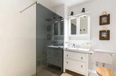 Ein Badezimmer in der Unterkunft Ferienwohnung Diike