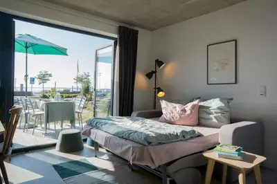 Ein Bett oder Betten in einem Zimmer der Unterkunft Ferienwohnung 