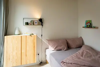 Ein Bett oder Betten in einem Zimmer der Unterkunft Ferienwohnung 