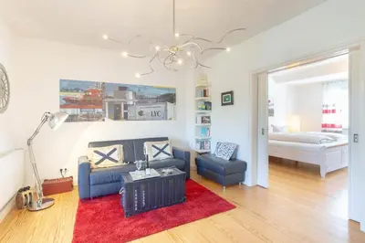 Ein Bett oder Betten in einem Zimmer der Unterkunft Ferienwohnung Alte Liebe 1