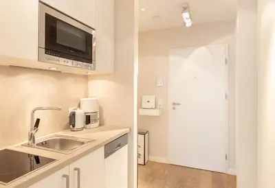 Küche/Küchenzeile in der Unterkunft Ferienwohnung Frische Brise