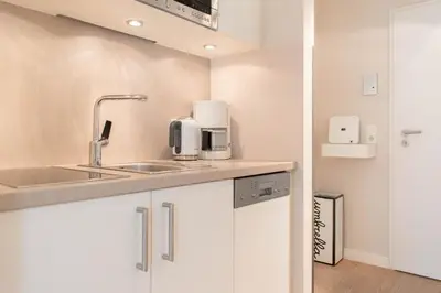Küche/Küchenzeile in der Unterkunft Ferienwohnung Frische Brise