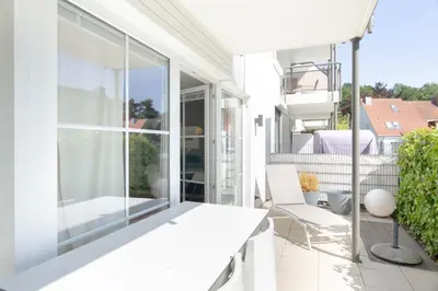 Ein Balkon oder eine Terrasse in der Unterkunft Ferienwohnung Frische Brise