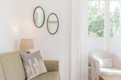 Ein Sitzbereich in der Unterkunft Ferienwohnung Glücksmomente