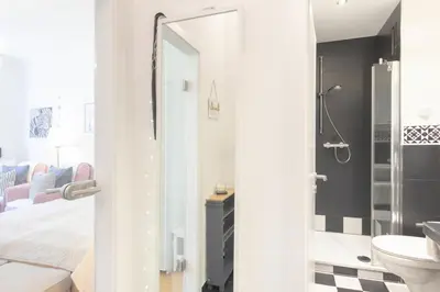 Ein Badezimmer in der Unterkunft Ferienwohnung Beach