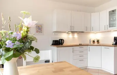 Küche/Küchenzeile in der Unterkunft Ferienwohnung App. 1 Haus Duckdalben