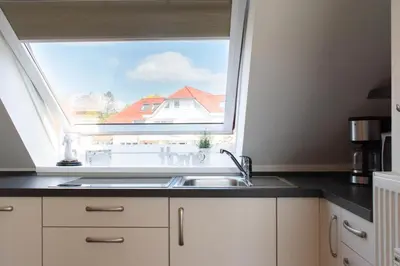 Küche/Küchenzeile in der Unterkunft Ferienwohnung Ausblick