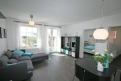 Ein Sitzbereich in der Unterkunft Ferienwohnung Baltic Sea