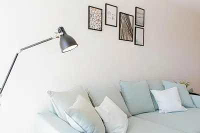 Ein Sitzbereich in der Unterkunft Ferienwohnung Seesand No.08