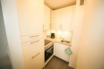 Küche/Küchenzeile in der Unterkunft Ferienwohnung Seesternchen 1