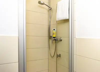 Ein Badezimmer in der Unterkunft Ferienwohnung Lotsenwache