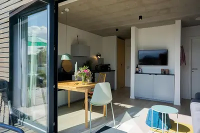 Küche/Küchenzeile in der Unterkunft Ferienwohnung 