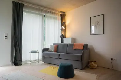 Ein Sitzbereich in der Unterkunft Ferienwohnung 