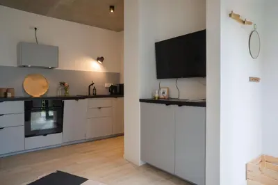 Küche/Küchenzeile in der Unterkunft Ferienwohnung 