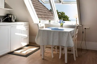 Küche/Küchenzeile in der Unterkunft Ferienwohnung App.11 Haus Duckdalben