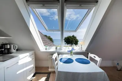 Küche/Küchenzeile in der Unterkunft Ferienwohnung App.11 Haus Duckdalben