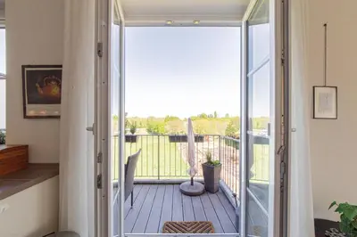 Ein Balkon oder eine Terrasse in der Unterkunft Ferienwohnung Der Olle Hansen