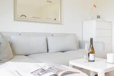 Ein Sitzbereich in der Unterkunft Ferienwohnung Lieblingsplatz