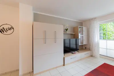TV/Unterhaltungsangebot in der Unterkunft Ferienwohnung Gorch Fock Park Appartement 19