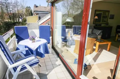 Ein Balkon oder eine Terrasse in der Unterkunft Ferienwohnung Kleine Freiheit