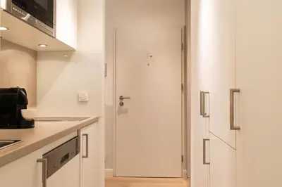 Küche/Küchenzeile in der Unterkunft Ferienwohnung Kuschelmuschel