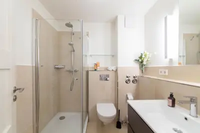 Ein Badezimmer in der Unterkunft Ferienwohnung Kuschelmuschel